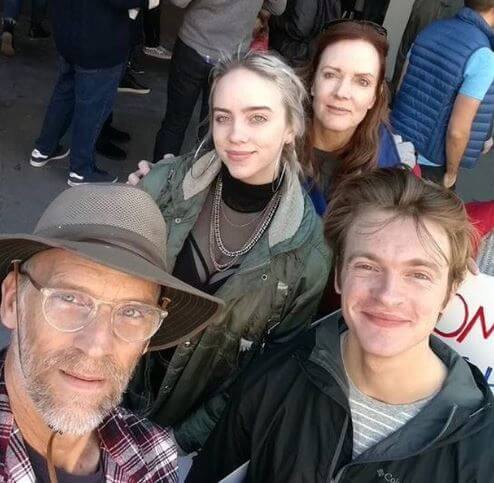 Patrick O'Connell with his wife, Maggie May Baird and children, Finneas O'Connell and Billie Eilish.